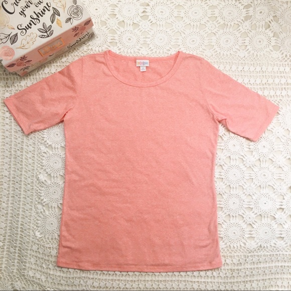 LuLaRoe Tops - 🔸 LULAROE 🔸PINK HEATHERED TEE LuLaRoe Tops - 🔸 LULAROE 🔸PINK HEATHERED TEE